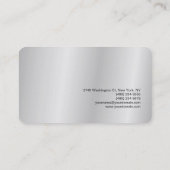 トレンディーメイクアップアーティストシルバーグレーレッドモノグラム 名刺 (裏面)