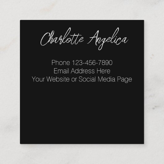 トレンディーメイクアップアーティストファッション名刺 スクエア名刺 (裏面)