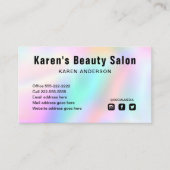 トレンディーメイクアップアーティストヘアサロン名刺 名刺 (正面)