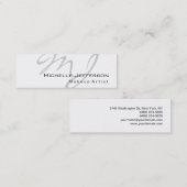 トレンディーメイクアップアーティストホワイトスタイル名刺 スキニー名刺 (正面/裏面)