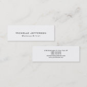 トレンディーメイクアップアーティストホワイトスタイル名刺 スキニー名刺 (正面/裏面)