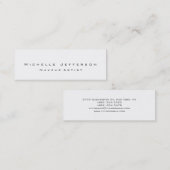 トレンディーメイクアップアーティストホワイトスタイル名刺 スキニー名刺 (正面/裏面)