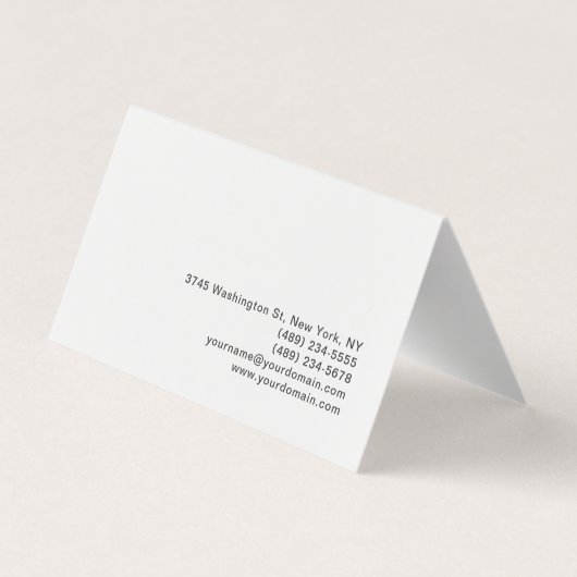 トレンディーメイクアップアーティストホワイトスタイル名刺 名刺 (裏面)