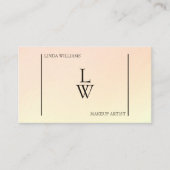 トレンディーメイクアップアーティスト光グラデーシカラフルョン 名刺 (正面)