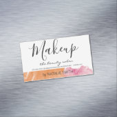 トレンディーメイクアップアーティスト水彩画 マグネット名刺 (インサイチュ)