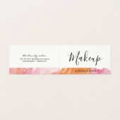 トレンディーメイクアップアーティスト水彩画 名刺 (外部フラット)