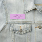 トレンディーメイクアップアーティスト薄紫&オーキッドカラーモノグラム 名札 (インサイチュ)