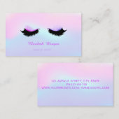 トレンディーメイクアップアーティスト，ホログラフィックラフェイクッシュ 名刺 (正面/裏面)