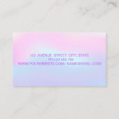 トレンディーメイクアップアーティスト，ホログラフィックラフェイクッシュ 名刺 (裏面)