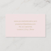 トレンディーメイクアップアーティスト |赤面ピンク 名刺 (裏面)