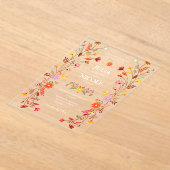 トレンディーメキシカンタラベラフローラフィエスタ結婚ス アクリル招待状 (レイダウン)