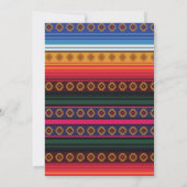 トレンディーメキシコフローラフィエスタガールベビーシャワー 招待状 (裏面)