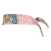 トレンディーメタリック金ゴールドとピンクマンダラデザイン タイヘッドバンド (回転90)