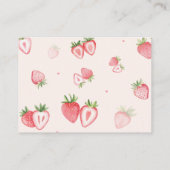 トレンディーメドウいちご赤ちゃんシャワーおむつラッフル エンクロージャーカード (裏面)