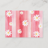 トレンディーメドウいちご赤ちゃんシャワーおむつラッフル エンクロージャーカード (裏面)