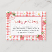 トレンディーメドウ赤ちゃんシャワー用いちご本 エンクロージャーカード (正面)