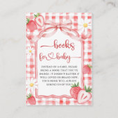 トレンディーメドウ赤ちゃんシャワー用いちご本 エンクロージャーカード (正面)