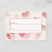 トレンディーメドウ赤ちゃんシャワー用いちご本 エンクロージャーカード (裏面)