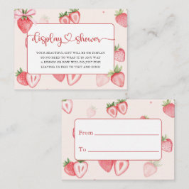 トレンディーメドウ赤ちゃんシャワー用いちご本 エンクロージャーカード