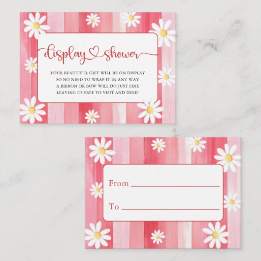 トレンディーメドウ赤ちゃんシャワー用いちご本 エンクロージャーカード (正面/裏面)