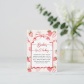 トレンディーメドウ赤ちゃんシャワー用いちご本 エンクロージャーカード (スタンド正面)