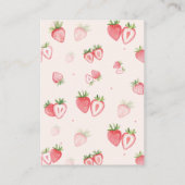 トレンディーメドウ赤ちゃんシャワー用いちご本 エンクロージャーカード (裏面)