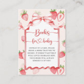 トレンディーメドウ赤ちゃんシャワー用いちご本 エンクロージャーカード (正面)