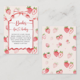 トレンディーメドウ赤ちゃんシャワー用いちご本 エンクロージャーカード