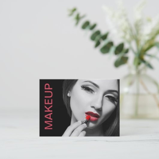 トレンディーメモダンークアップアーティスト名刺 名刺 (スタンド正面)