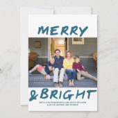 トレンディーメリーと明るいフォトカード |青 シーズンカード (正面)