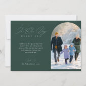 トレンディーメリーエラウィンターファミリーアーチフォトグリーン シーズンカード (正面)