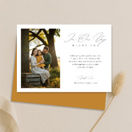 トレンディーメリーエラモダンファミリー写真クリスマス シーズンカード