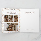 トレンディーメリークリスマスカーファミリーの写真 カード (内部)