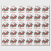 トレンディーメリークリスマスサンタスリートインディア ラッピングペーパー (フラット)