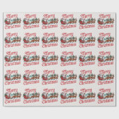 トレンディーメリークリスマスサンタスリートインディア ラッピングペーパー (フラット)