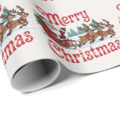 トレンディーメリークリスマスサンタスリートインディア ラッピングペーパー (ロールコーナー)