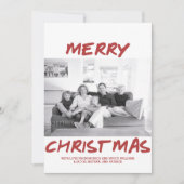 トレンディーメリークリスマスフォトカード | Burgundy シーズンカード (正面)