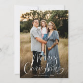 トレンディーメリークリスマス書道2写真 シーズンカード (正面)