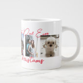 トレンディーメリークリスマス最高のパパエバーフォトコラージュ ジャンボコーヒーマグカップ (右)