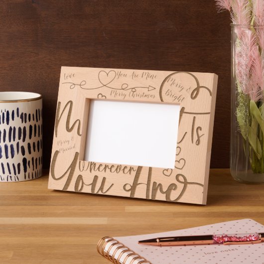 トレンディーメリークリスマス私のものだ レーザー彫刻フレーム (左)