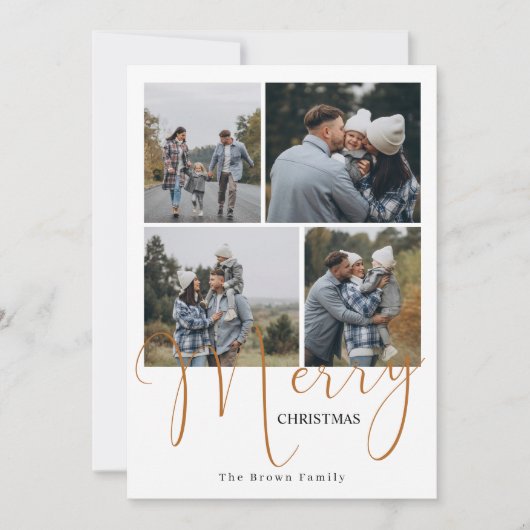 トレンディーメリークリスマス5写真 シーズンカード (正面)