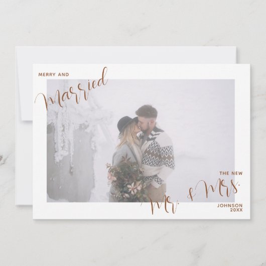 トレンディーメリープ結婚したライド&ミセス写真 シーズンカード (正面)