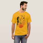 トレンディーメンズラブステートメントTシャツトップスタイリッシュT Tシャツ (正面フル)