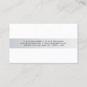 トレンディーモダンお洒落クリエイティブシルバーホワイトプレーン 名刺 (裏面)