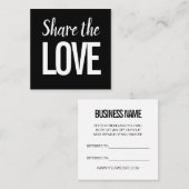 トレンディーモダンが友人/紹介カードを参照 スクエア名刺 (正面/裏面)