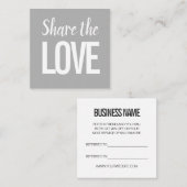 トレンディーモダンが友人/紹介カードを参照 スクエア名刺 (正面/裏面)