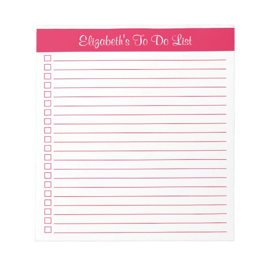 トレンディーモダンさくらんぼ赤1列チェックリスト ノートパッド (正面)