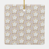 トレンディーモダンのクリスマスカップルの写真 セラミックオーナメント (裏面)