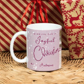 トレンディーモダンのクリスマススノーフレーク写真 コーヒーマグカップ