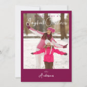 トレンディーモダンのクリスマスフォト シーズンカード (正面)